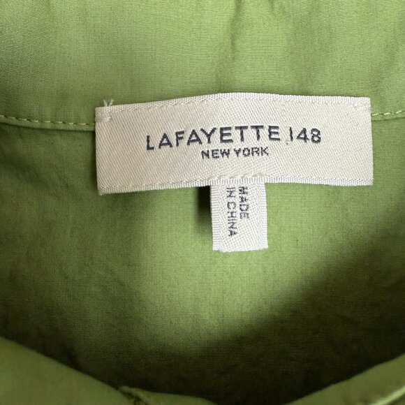 LAFAYETTE 148‎ NY Women's EUC Roll-Tab Patch Pocket Placket Shirt | Size L - Picture 9 of 10